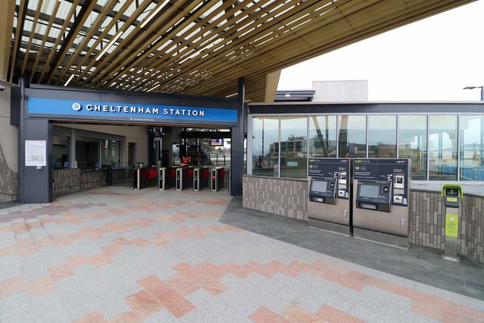 Cheltenham Station forecourt.
