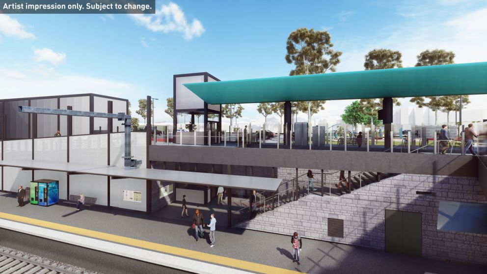 Artist impression of the new North Williamstown station