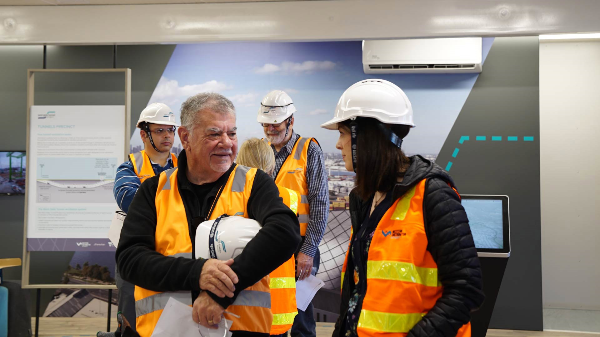 CLG members at info centre for a site visit