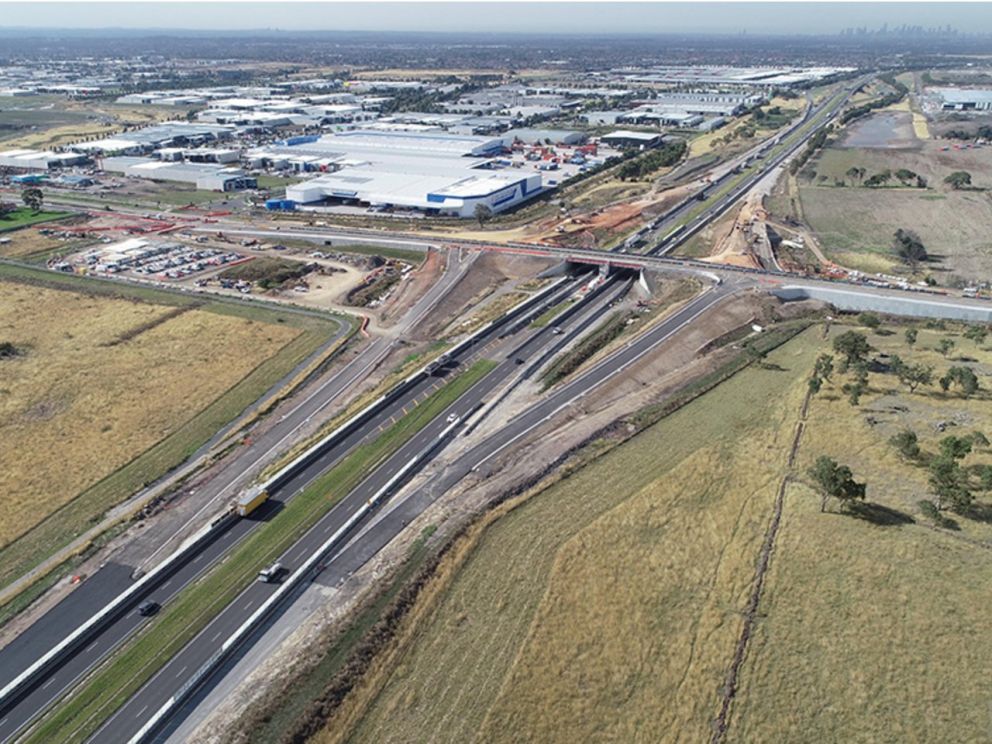 New lanes now open on O’Herns Road birds eye view