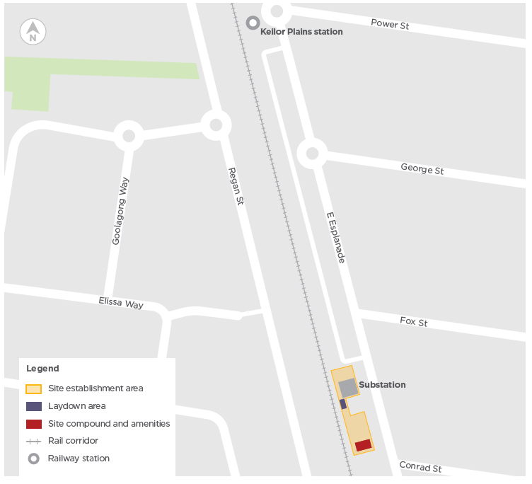 East Esplanade Keilor Plains site map