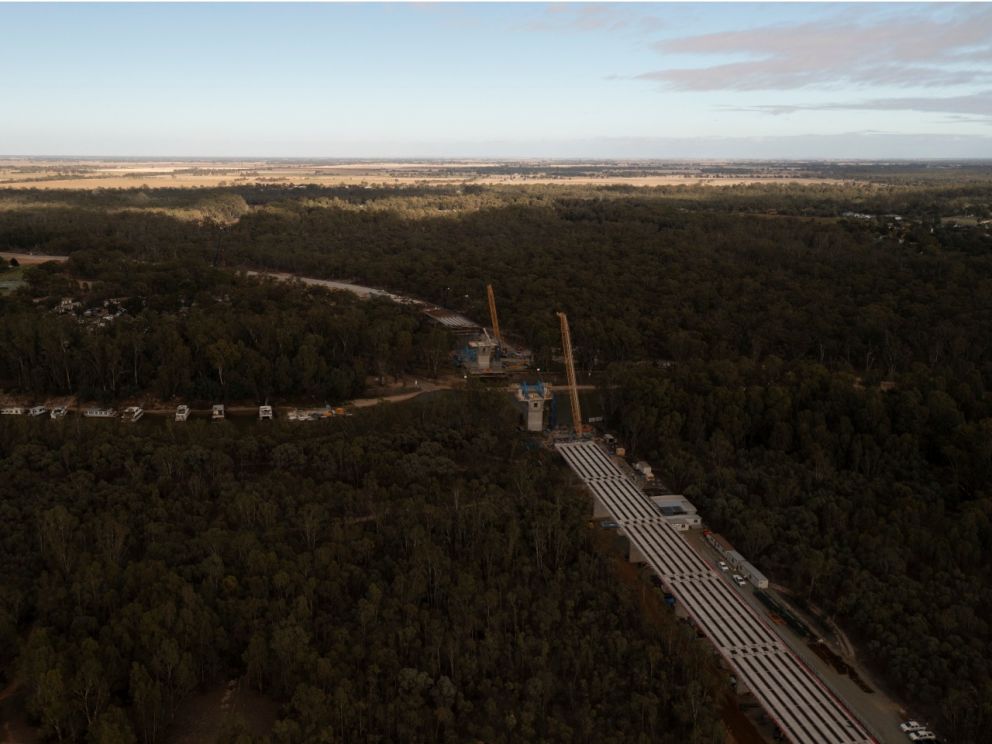 All 125 super – tee beams have now been installed