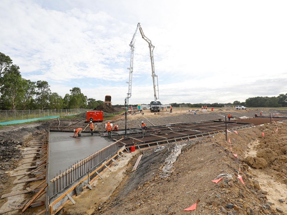 Continuing works to build and install draining underneath the Freeway - March 2020