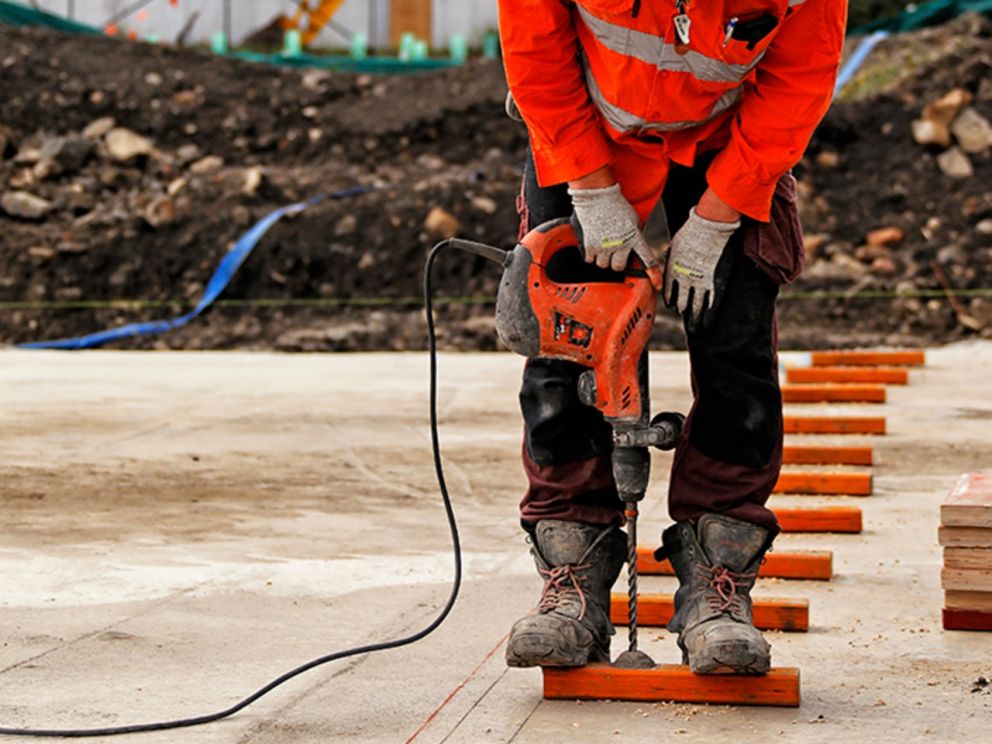 Preparing formwork at Vearings Drain for a concrete pour and culvert installation