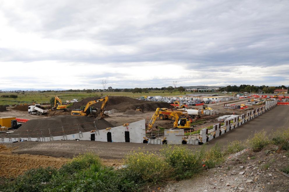 O'Herns Road Upgrade - construction progress image on stage 2, May 2020