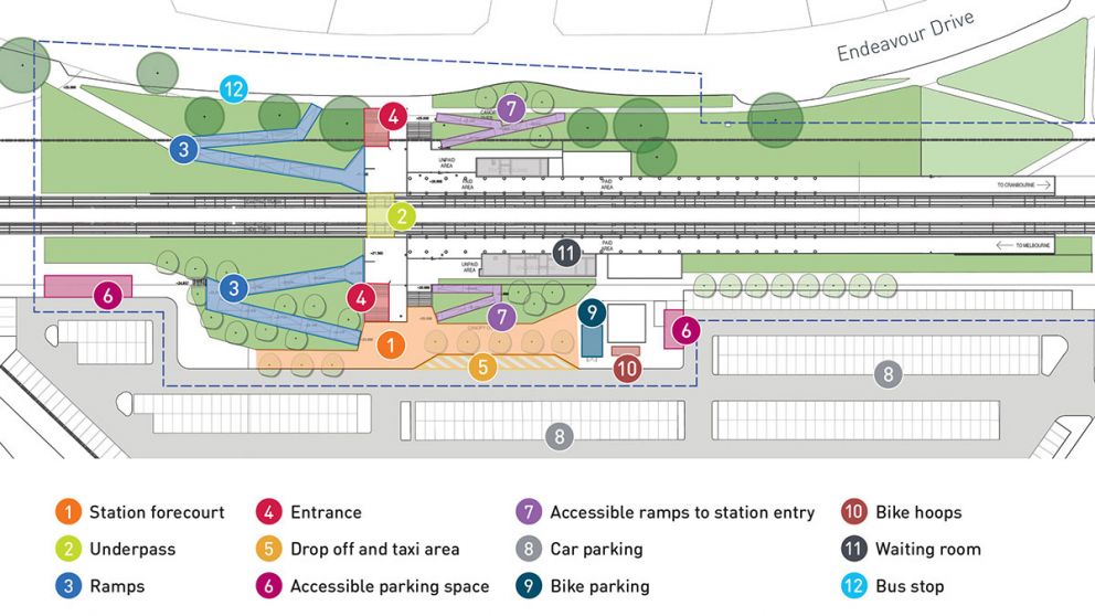 Map of facilities as part of the Cranbourne Line Upgrade.