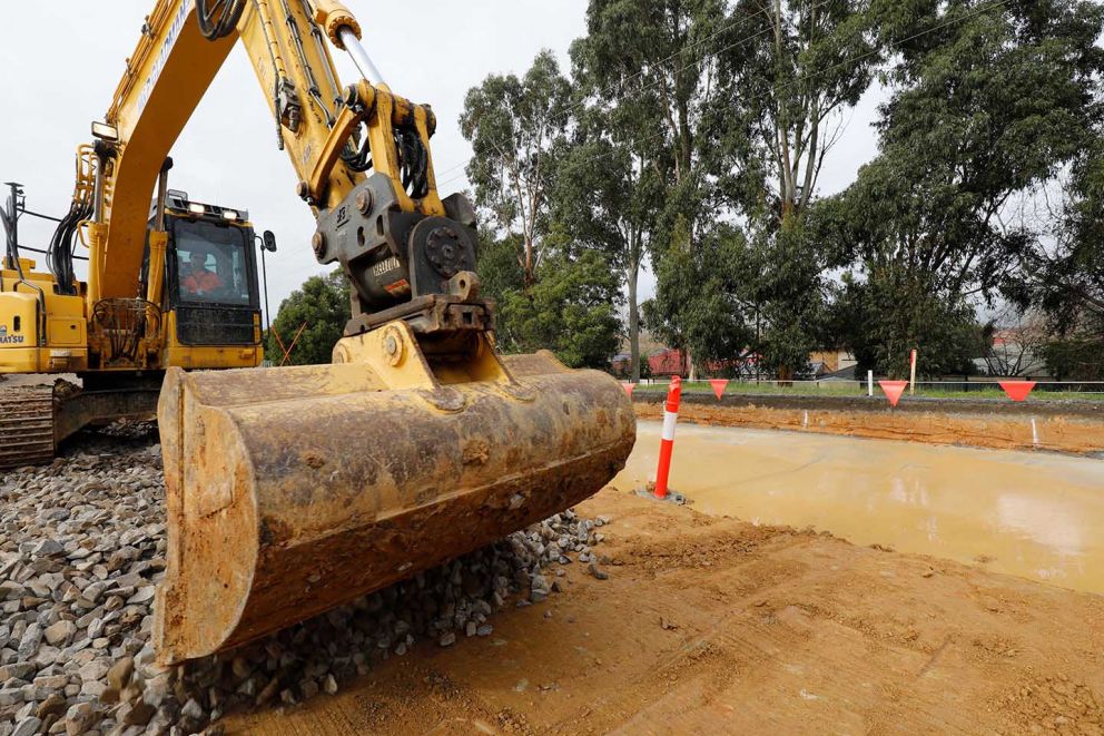 Laying the base to upgrade Heatherton Road