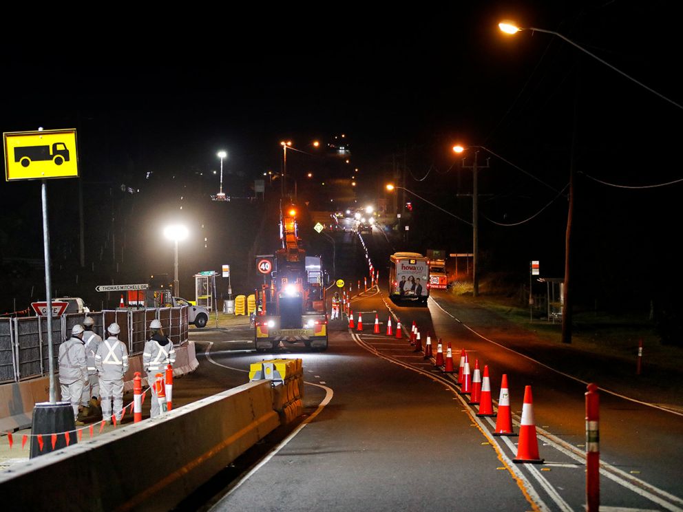 Traffic management set up on Hallam North Road