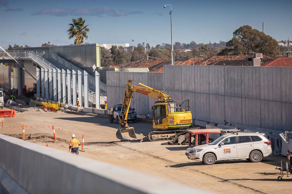 Installation of new noise walls