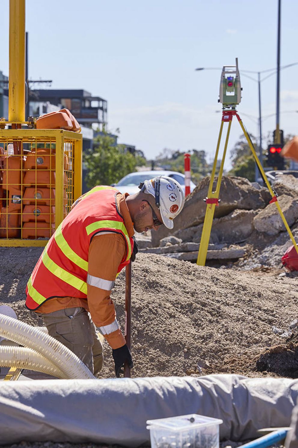 South Road and Nepean Highway construction image November 2021