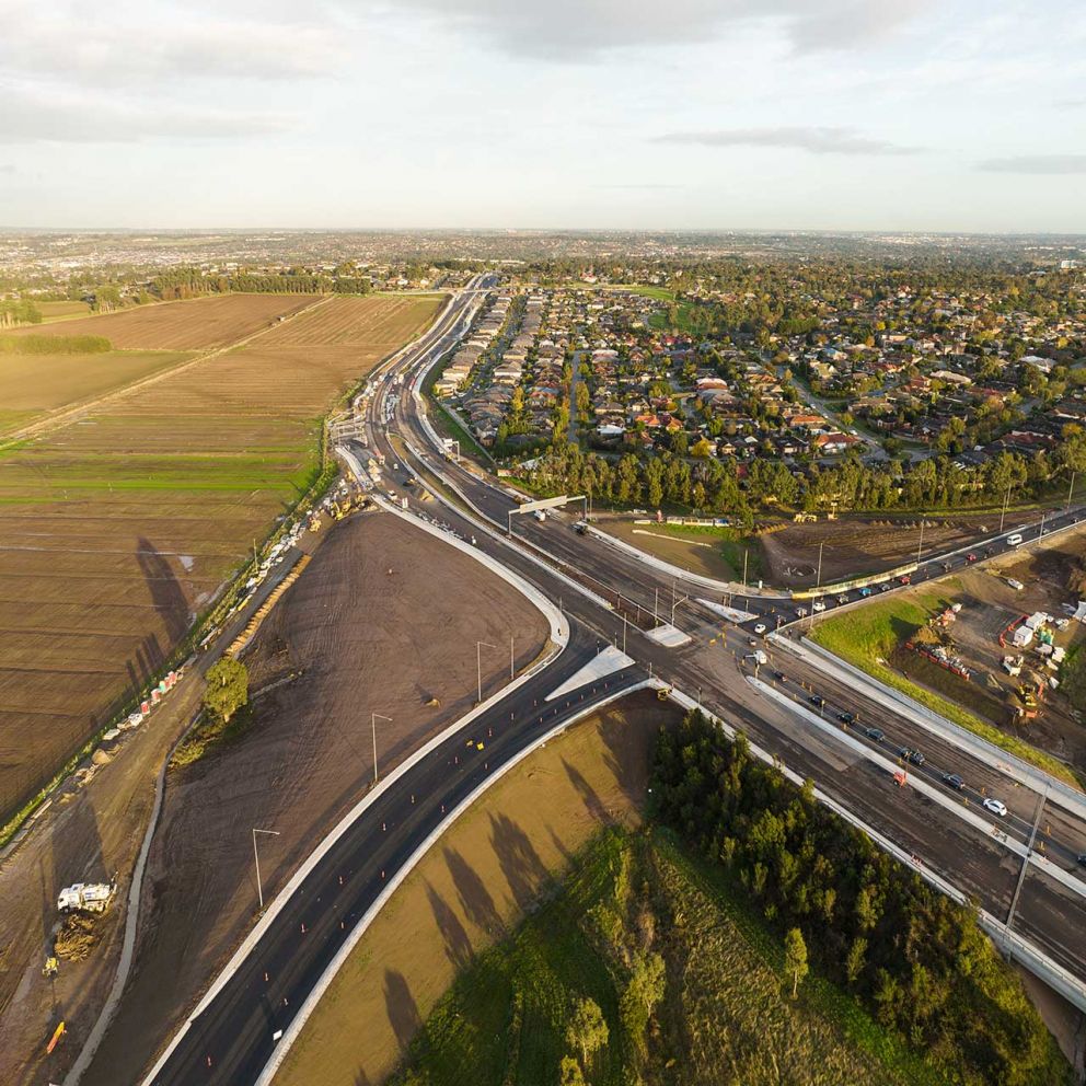 Monash Freeway - construction progress May 2022