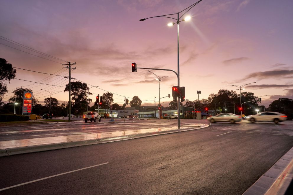 Porter Street traffic lights installed 8 June 2022