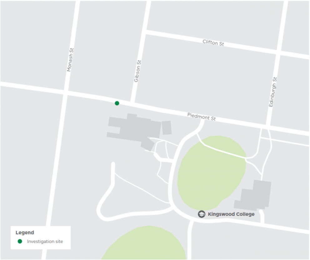 Piedmont Street, Box Hill South Site investigations Victoria’s Big Build