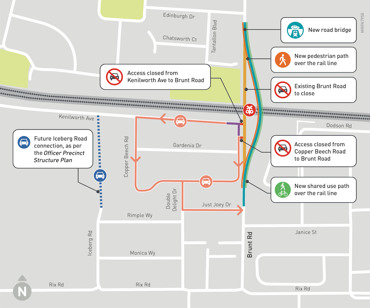 Map showing changes to local roads in June