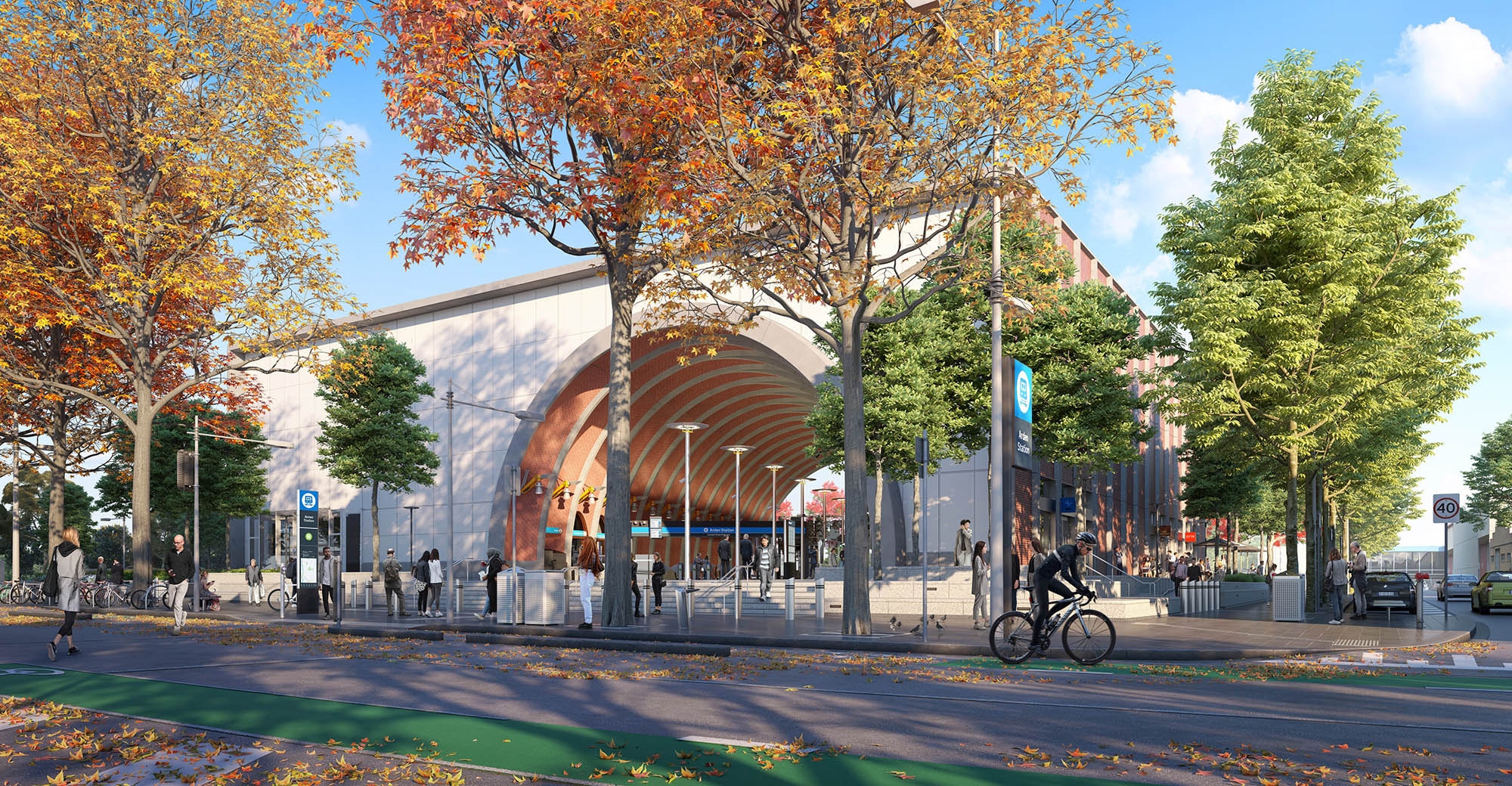 Concept image of the new station entrance 