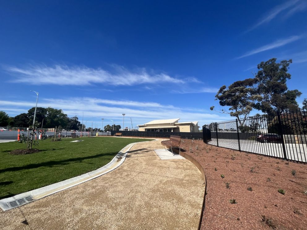 A footpath winds its way through the new park in Berwick