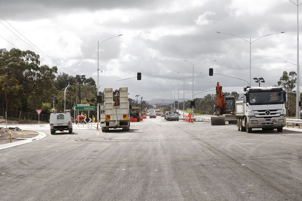 New asphalt laid at the Ballarto Road intersection