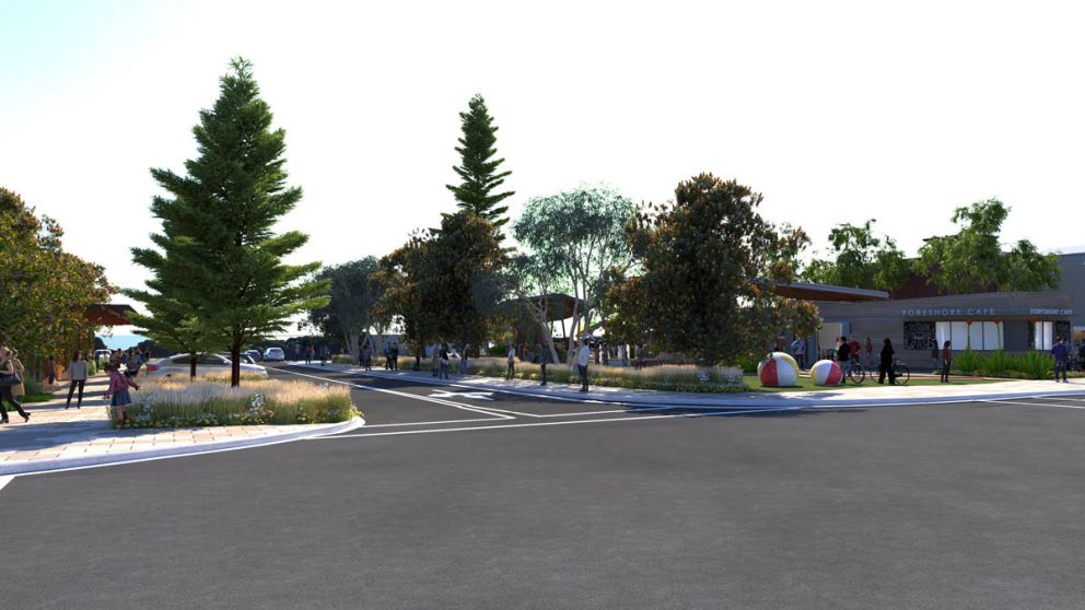 New village green and foreshore park