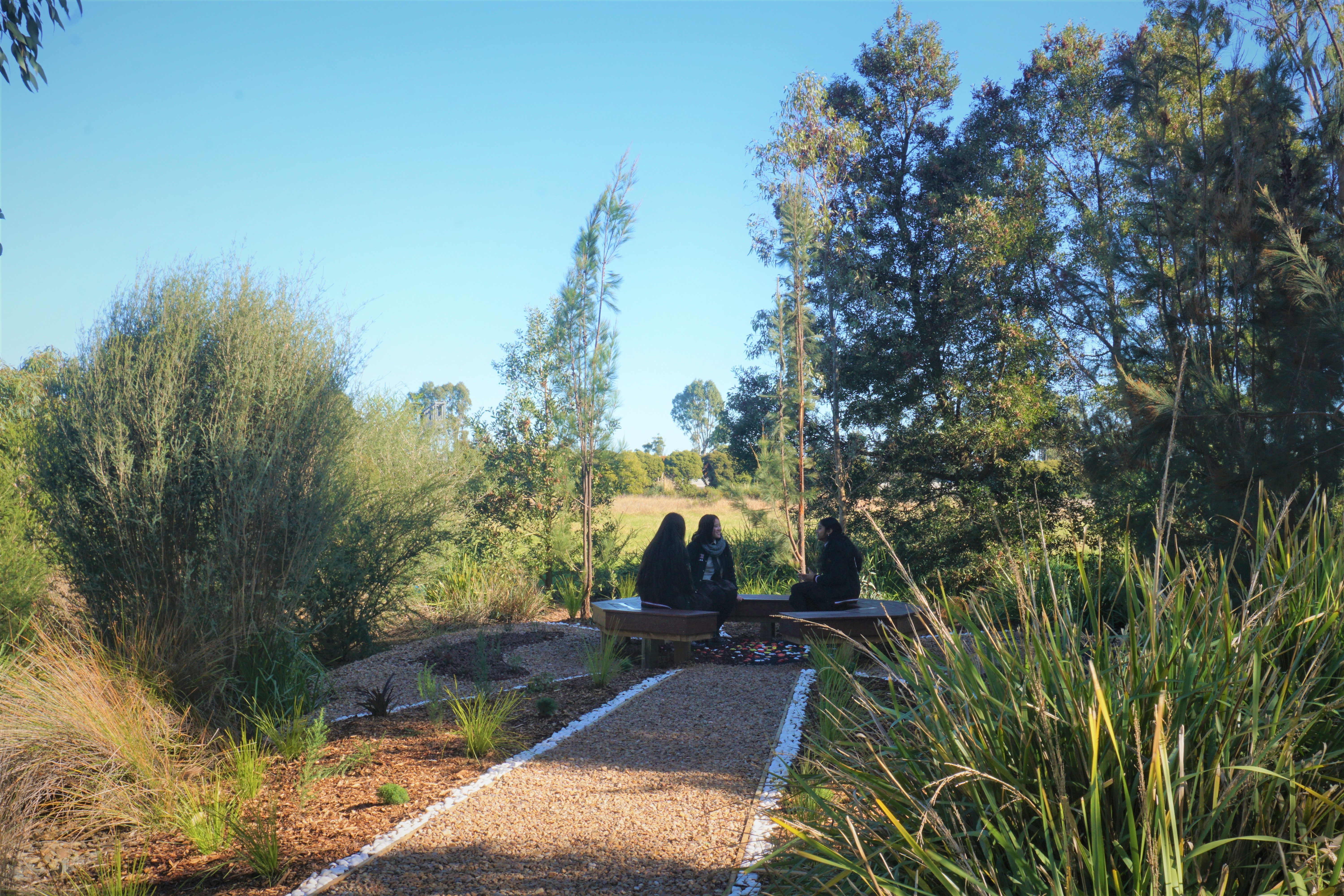 The new garden for students to relax and destress