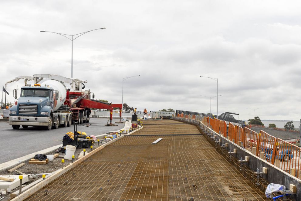 Pound Road West Upgrade construction - October 2022