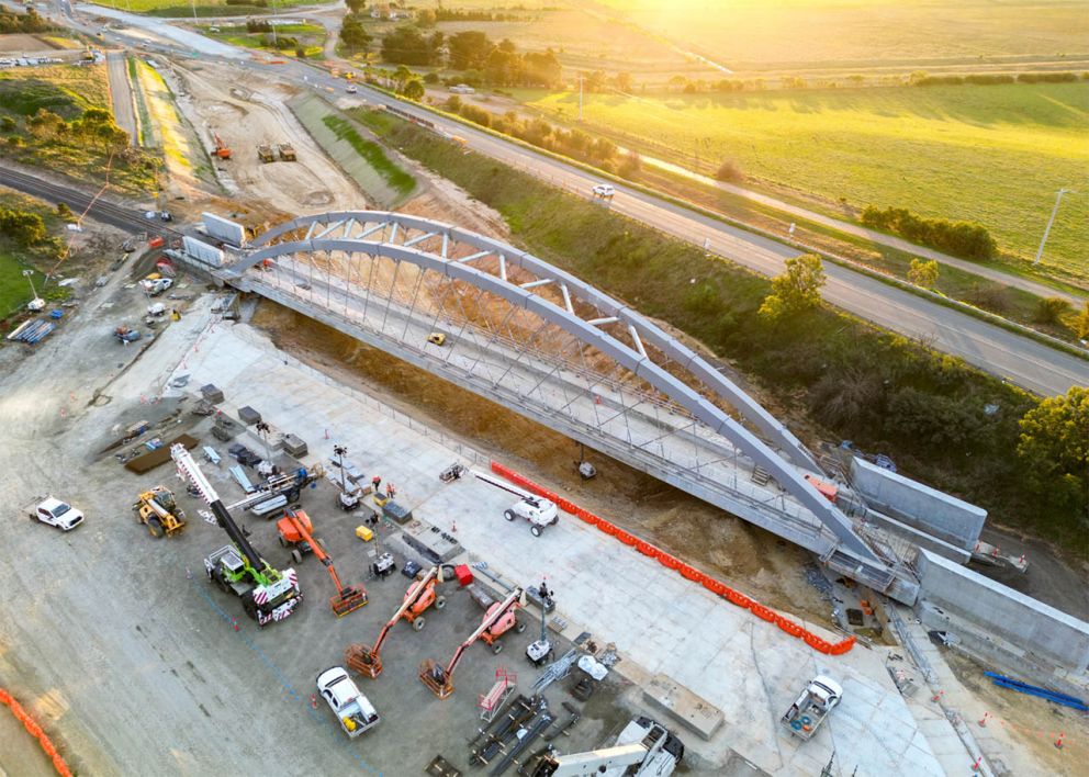 Our new rail bridge is now in place over the Gippsland rail line.
