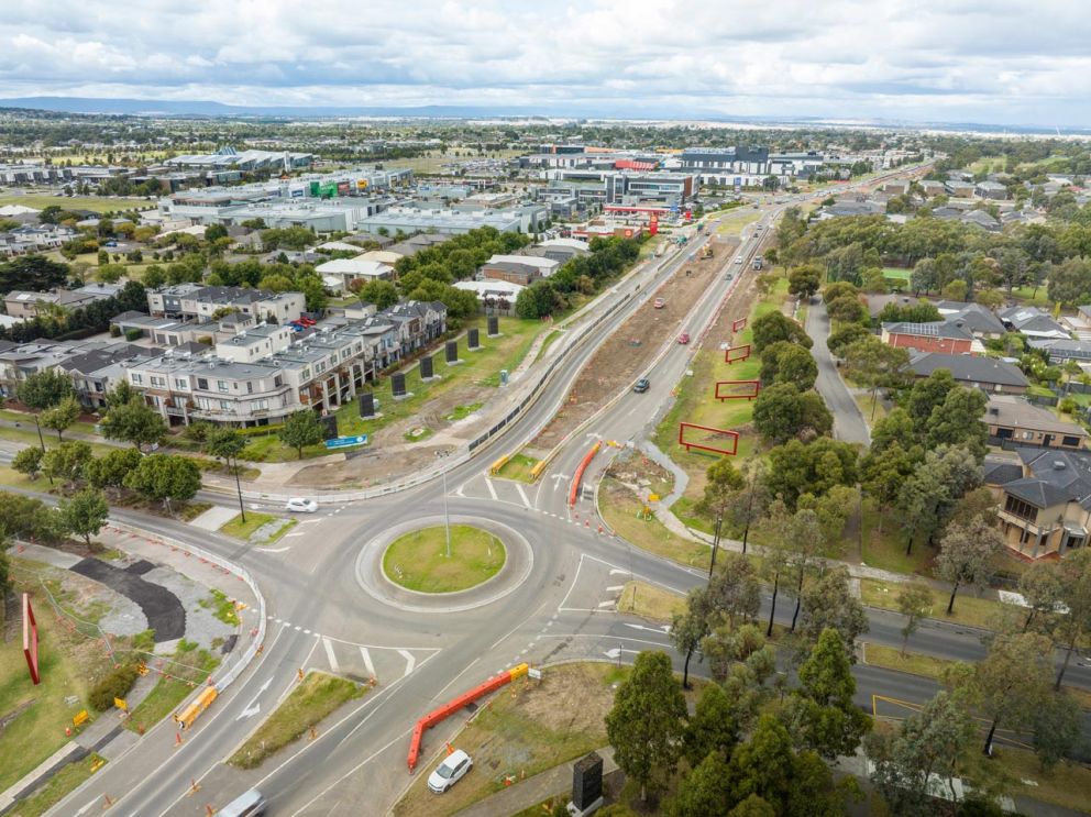 March 2023 – Preparation for roundabout removal on Craigieburn Rd Upgrade