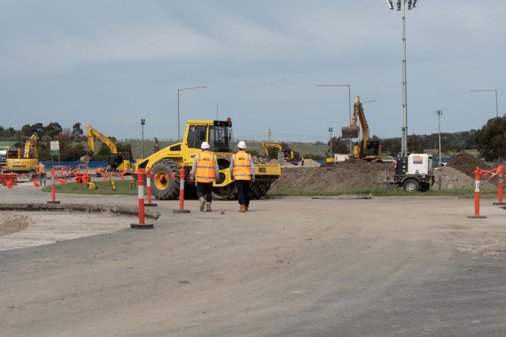 Donnybrook Road-Mitchell Street Improvement Project progress photo from September 2023