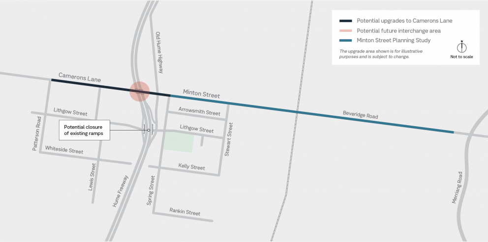Camerons Lane Interchange project overview map