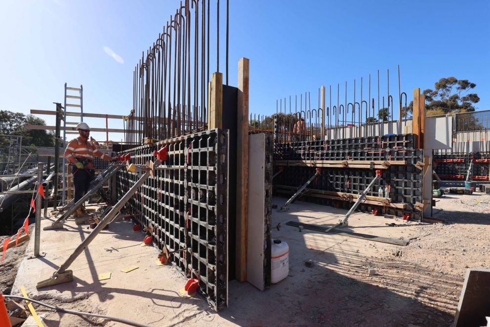 Construction of the bridge abutments - Jan 22