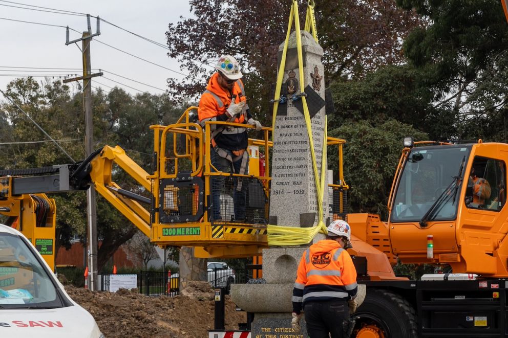 Our project team was able to work with the RSL to successfully relocate the memorial
