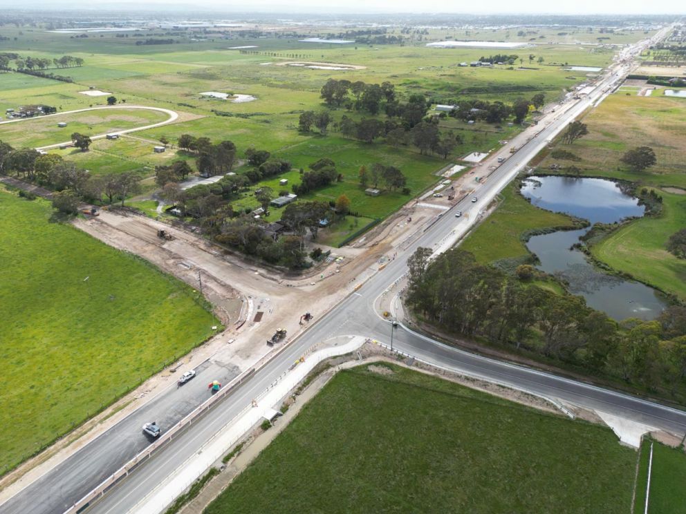 Ongoing works at the intersection of Hall and Taylors roads