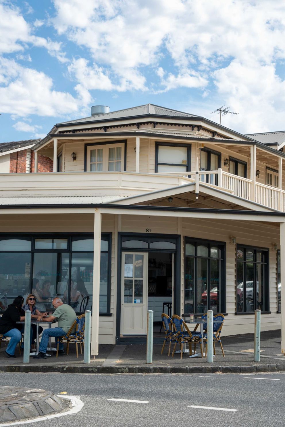 The exterior of local hangout Fifi's by the Beach  