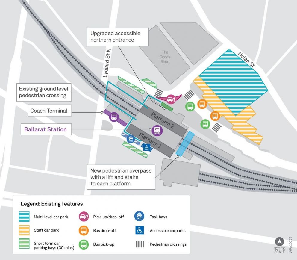 Ballarat Station Upgrade precinct map