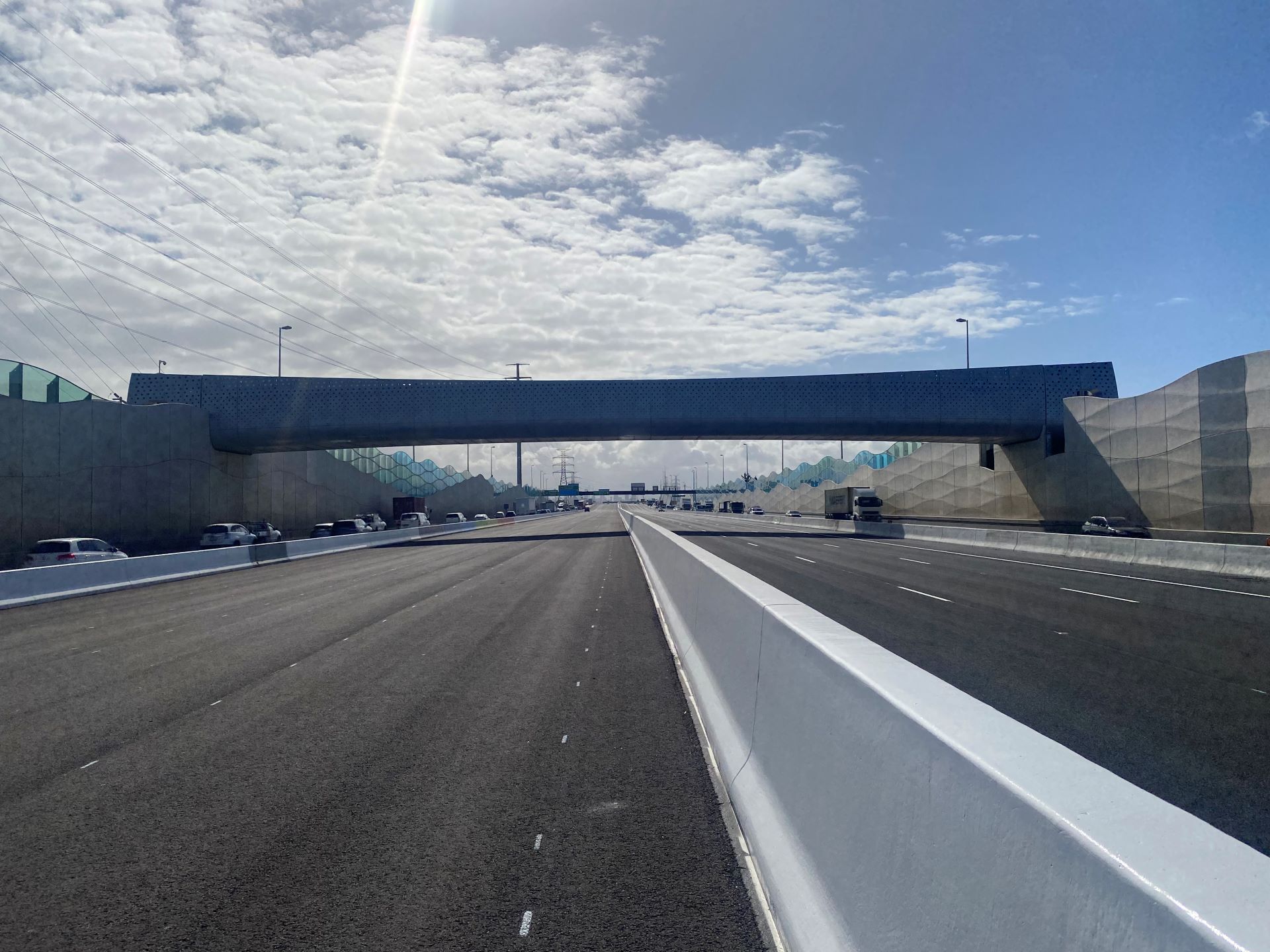 The new pedestrian bridge at Rosala Avenue.