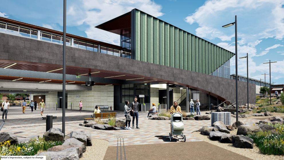 Northern entry at the new Melton Station. Artist impression only, subject to change