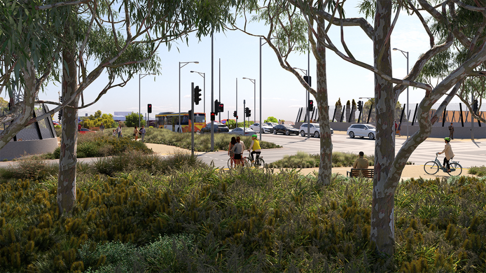 Elder Street landscaped bridge, Watsonia