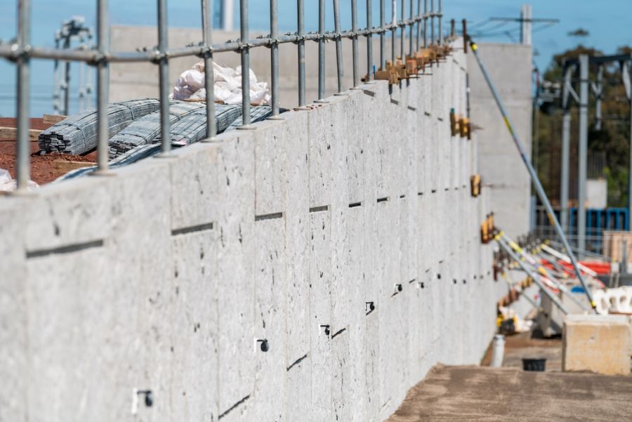 The retaining wall talking shape