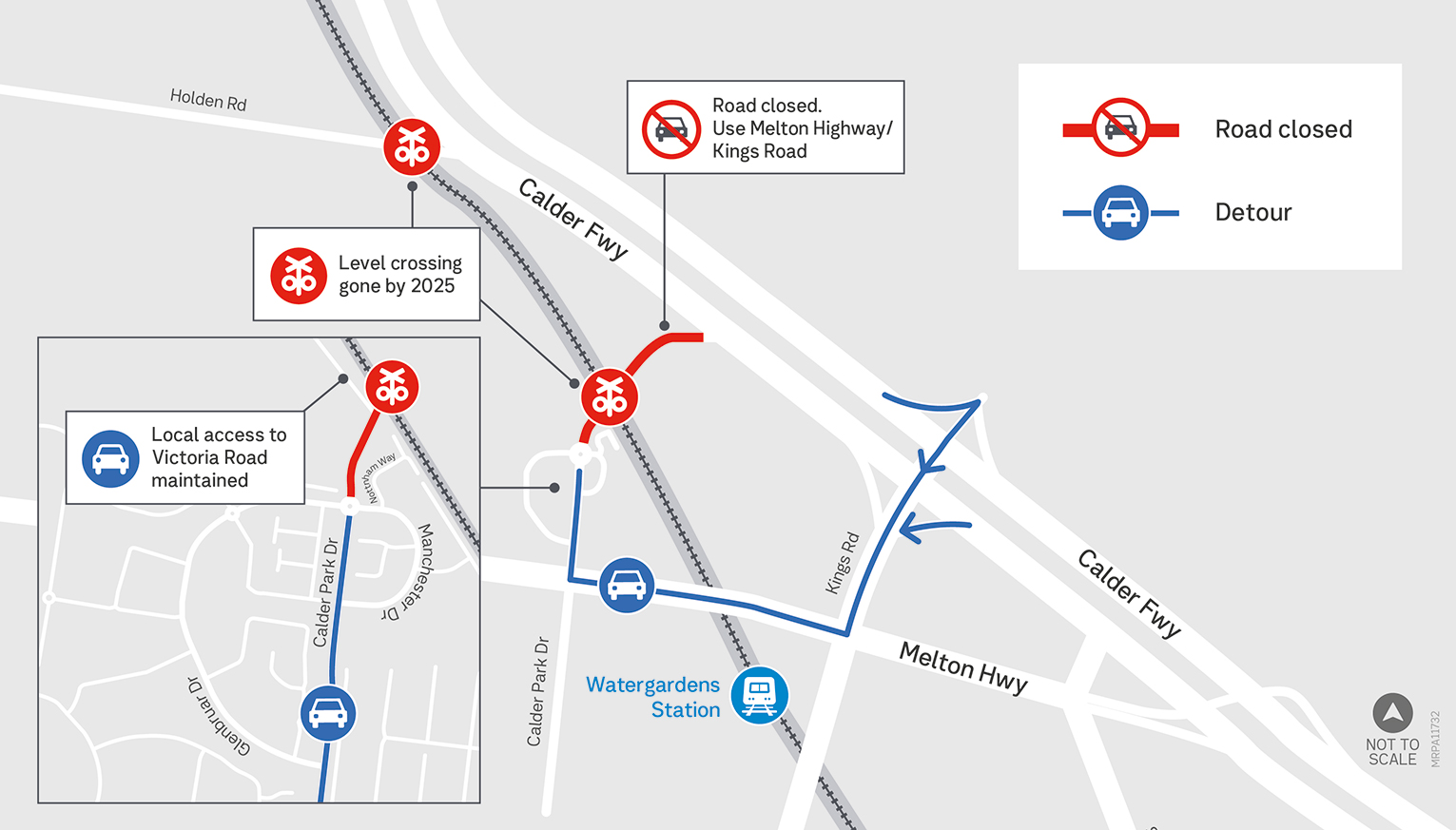 Calder Park Drive Road Closure Detour Map