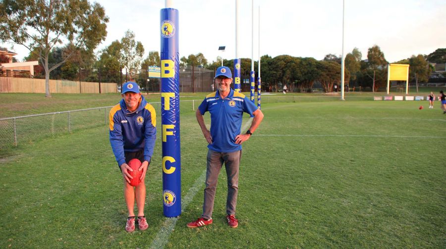 Bulleen Templestowe Football Club with brand new goal post padding