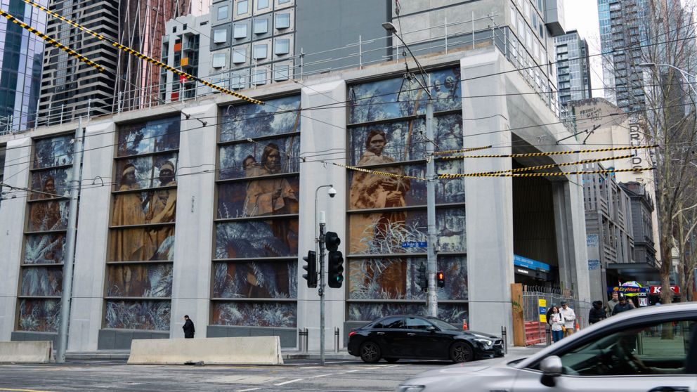 Concept image of the artwork at State Library Station