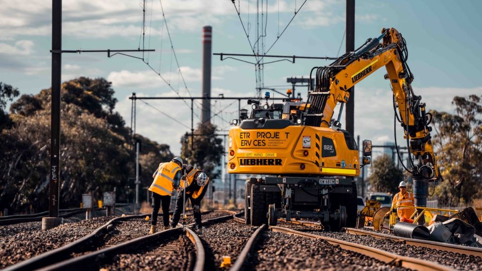 Track inspections and high-rail works in the rail corridor during a construction blitz