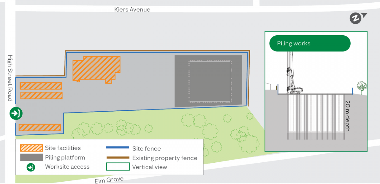 Map shows the stage 2 works of SRL emergency support facility site
