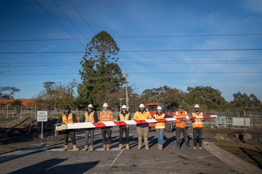 Crews pitched in over a 2 day construction blitz to remove the Station Street boom gates