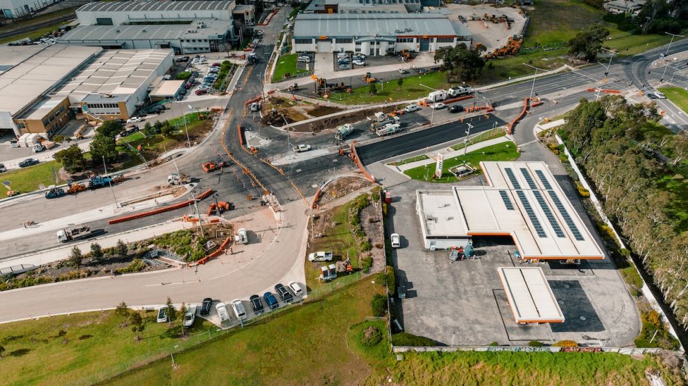 The new intersection includes traffic lights, improving access for vehicles turning from Fowler Road onto South Gippsland Highway