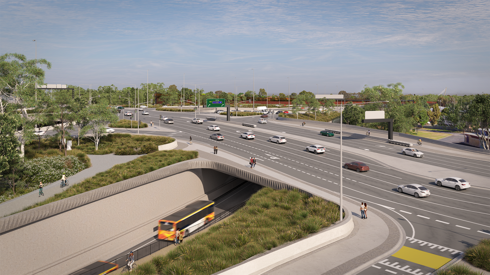 Artist's impression Doncaster Road bridge