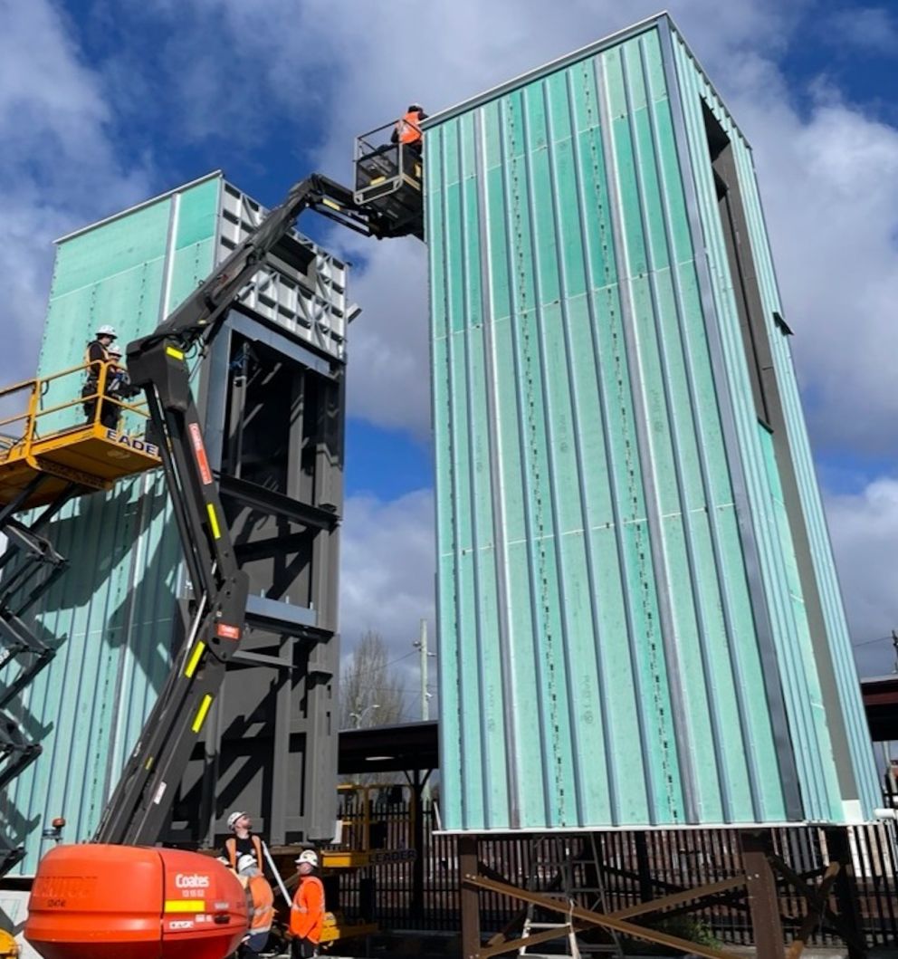 Ballarat Station lift shaft works