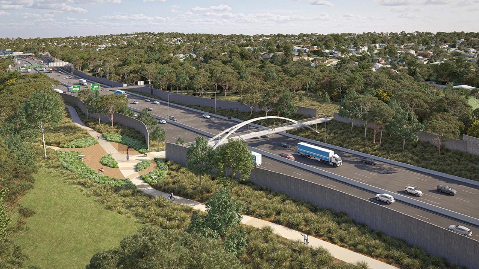 Artist's impression of Koonung Rd bridge, Blackburn North