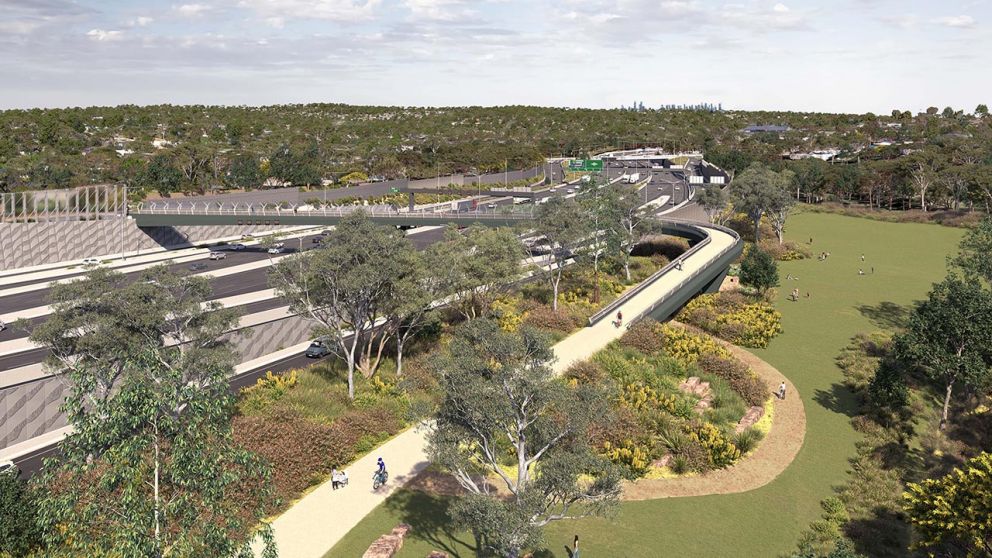 Artist's impression of new planting at Eram Park, Box Hill North