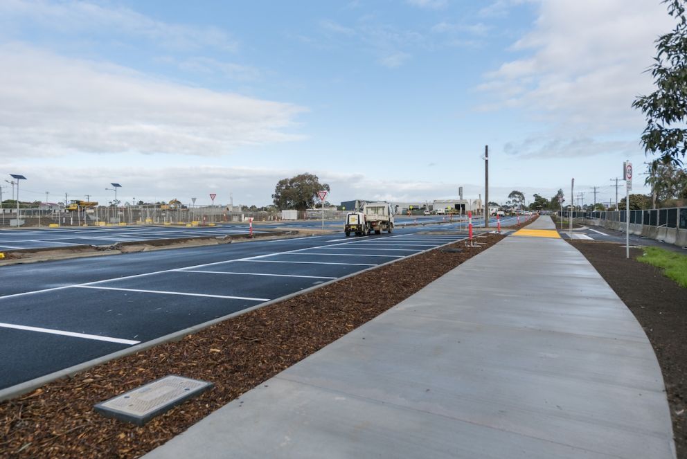 New car parking off Brooklyn Road
