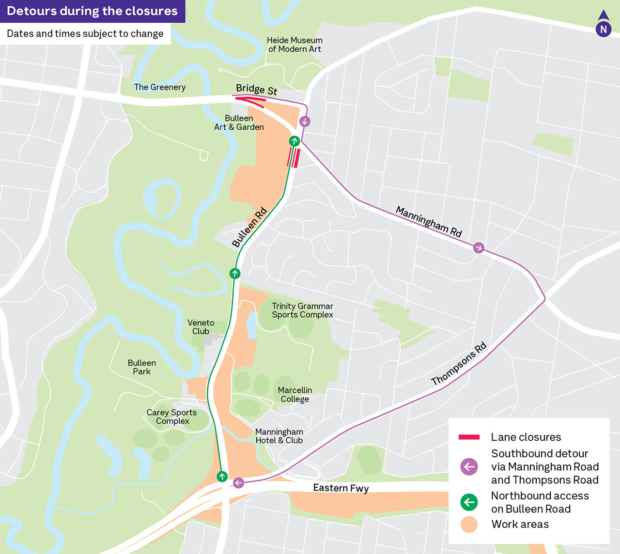Detour map during Oct closures
